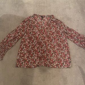 Aqua Floral Blouse